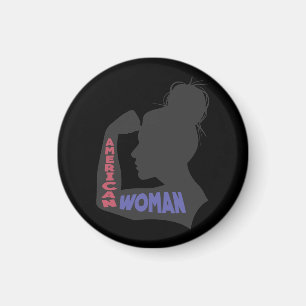 American Woman mörk grått Magnet