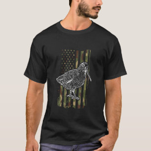 American Woodcock Camo Bogsucker Woodcock Hunting T Shirt