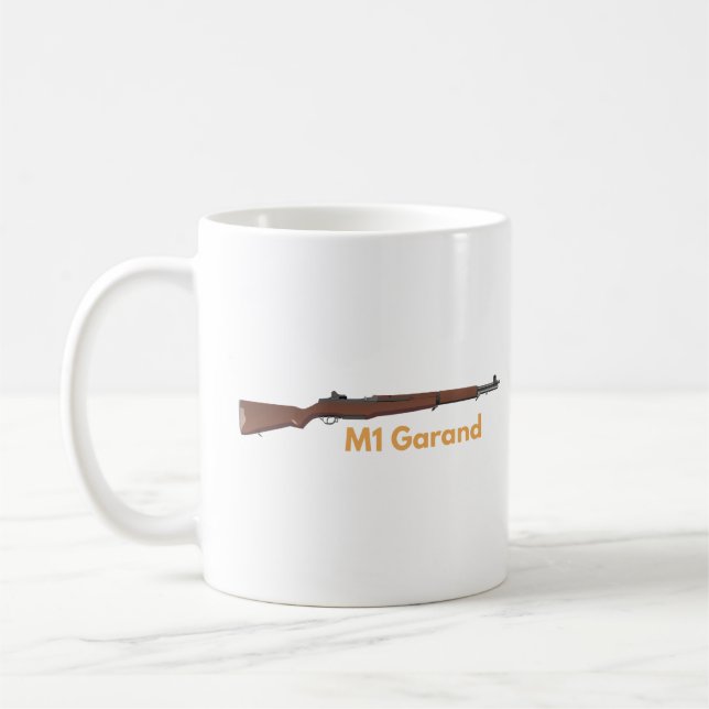American WW2 Rifle M1 Garand Kaffemugg (Vänster)
