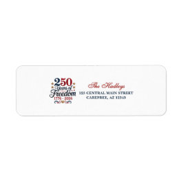 Americana 250-årsjubileum Returadressetikett Returadress Etikett