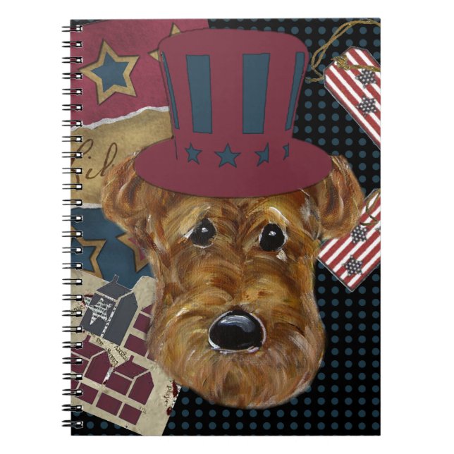AMERICANA AIREDALE ANTECKNINGSBOK MED SPIRAL (Framsidan)