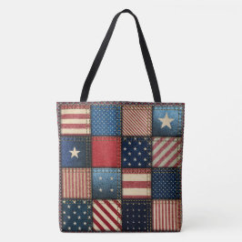 Americana All over Print Tote 1 Tygkasse