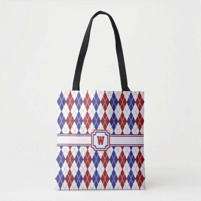 Americana Argyle All-over-Print Bag Tygkasse (Framsida)