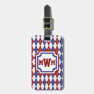 Americana Argyle Luggage Tag Bagagebricka