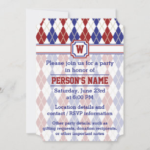 Americana Argyle Party-inbjudan Inbjudningar