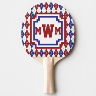 Americana Argyle Ping Pong Paddle Pingisracket