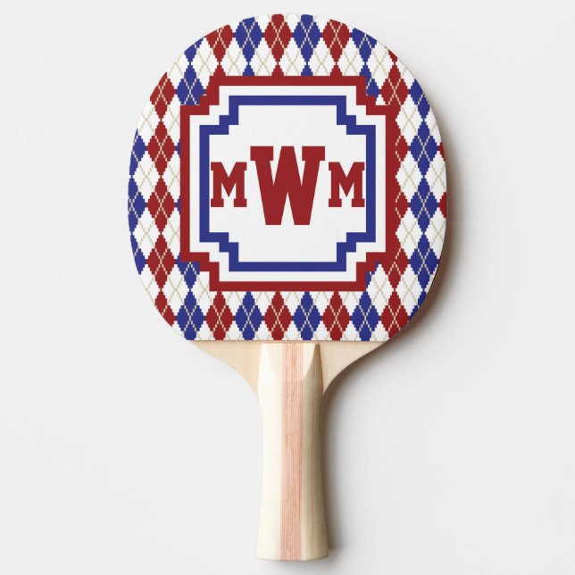 Americana Argyle Ping Pong Paddle Pingisracket (Framsidan)