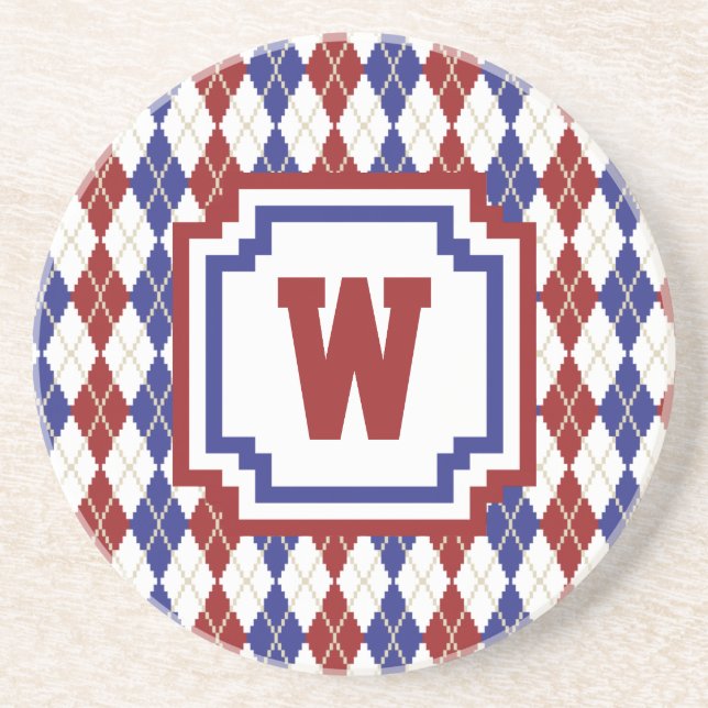 Americana Argyle Sandstens Coaster Underlägg Sandsten (Framsidan)