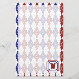 Americana Argyle Stationery Brevpapper