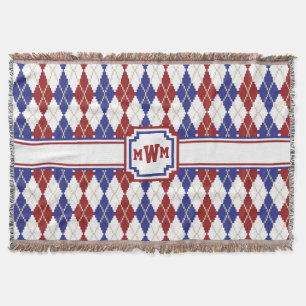 Americana Argyle Throw Blanket Mysfilt