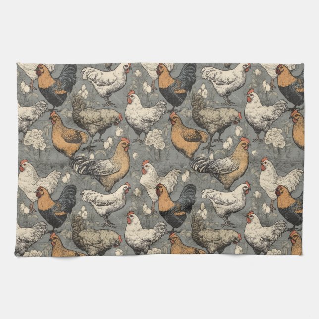 Americana Chicken Kitchen Towels Kökshandduk (Horisontell)