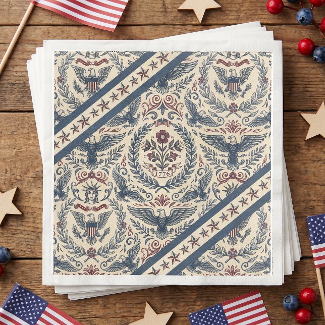 Americana Eagles Stars & Stripes Diagonal ID1298 Pappersservett (Skapare uppladdad)