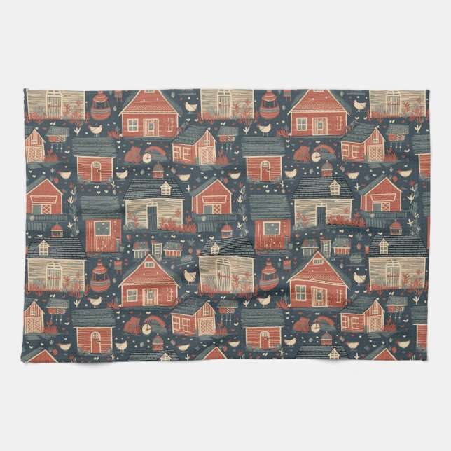 Americana Farmhouse Kitchen Towels Kökshandduk (Horisontell)