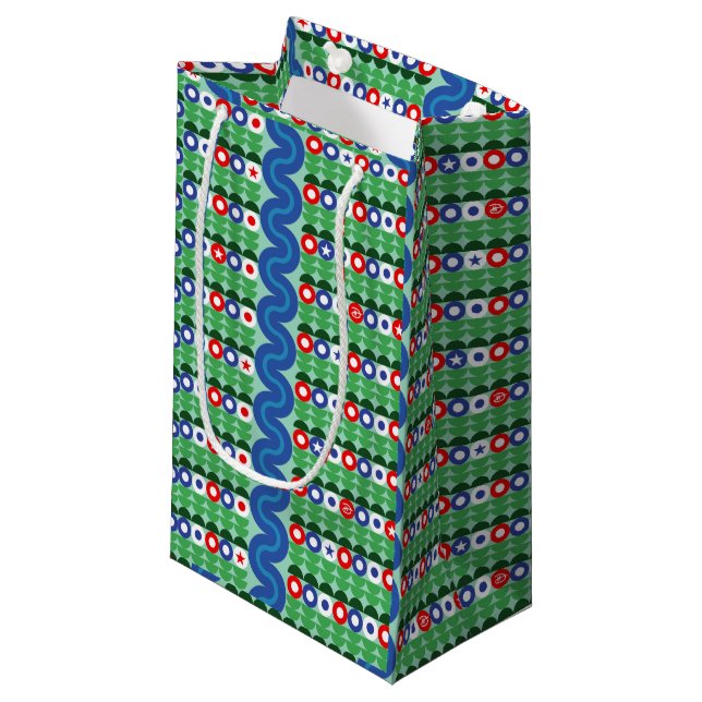 Americana Flowers - Small Gift Bag (Framsidan Vinklad)