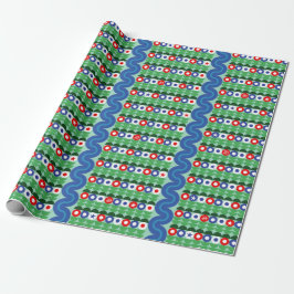 Americana Flowers - Wrapping Papper Presentpapper