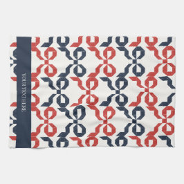 Americana Folk Art Bow Quilt Pattern Kökshandduk