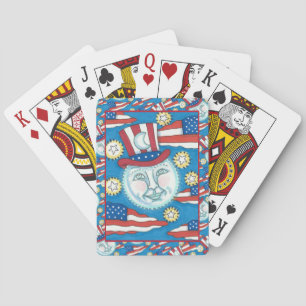 AMERICANA FOLK ART PATRIOTIC MAN I MÅNE CASINOKORT