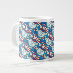 AMERICANA FOLK ART PATRIOTIC MAN I MÅNE JUMBO MUGG