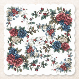Americana Garden Patriot Rosor Underlägg Papper