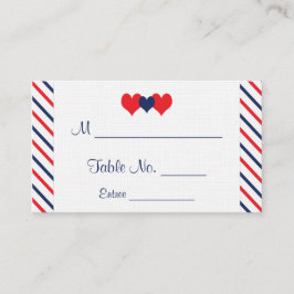 Americana Hearts Bröllop Place Cards Placeringskort