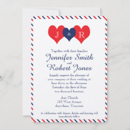 Americana Hearts bröllopsinbjudan Inbjudningar