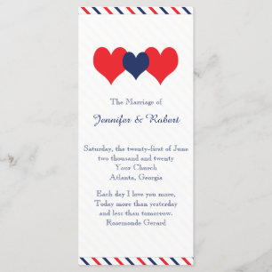 Americana Hearts Bröllopsprogram Program