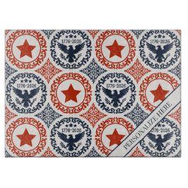 Americana Heritage Eagle Medallion -Navy Red Cream
