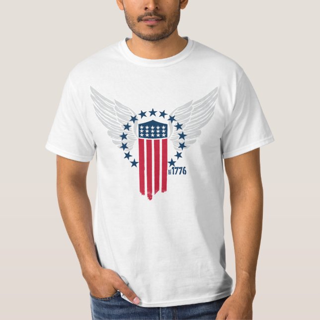 Americana högväxt flagga tee (Framsida)