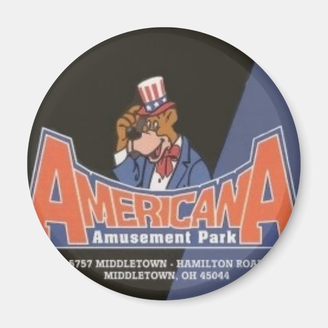 Americana Lesourdesville Amusement Park Monroe OH Magnet (Framsidan)