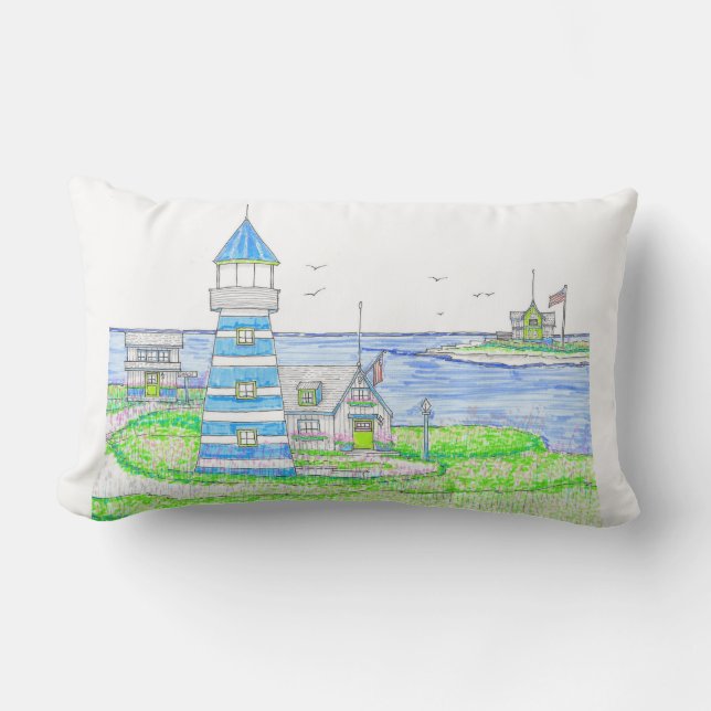 Americana Lighthouse 2; Lumbar Pillow Lumbarkudde (Framsida)