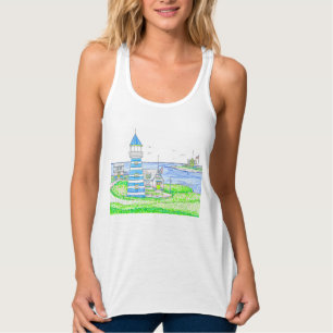 Americana Lighthouse-Tanktopet Linne Med Racerback