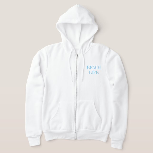 Americana Lighthouse Zipping Hoodie T Shirt (Laydown)