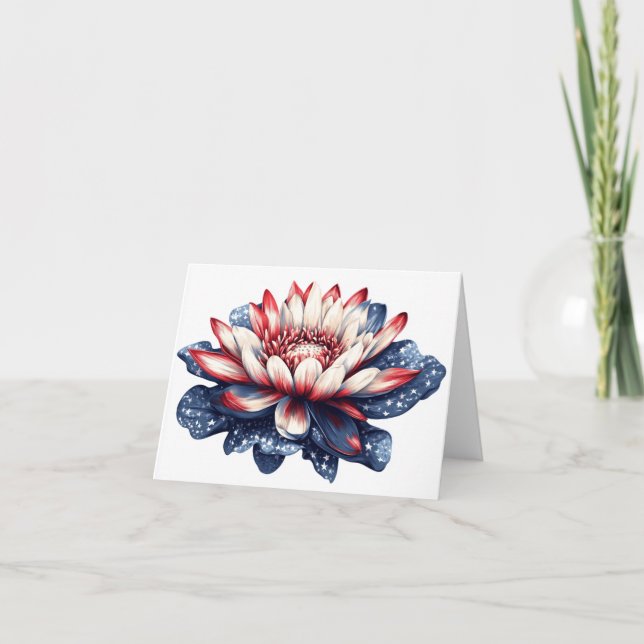 Americana Lotus Blank Anteckningskort (Framsida)