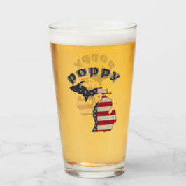 Americana Michigan Poppy Personalize Glaskopp