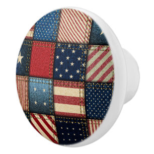 Americana Patchwork Image Knopp