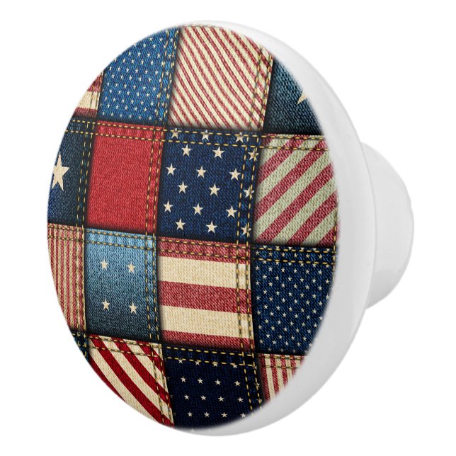 Americana Patchwork Image Knopp (Höger)