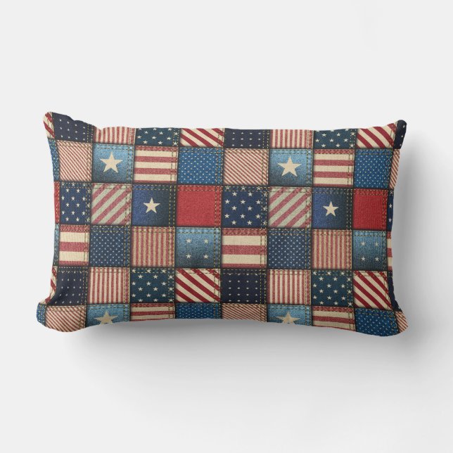 Americana Patchwork Image Lumbarkudde (Framsida)