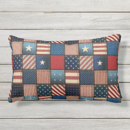 Americana Patchwork Image Lumbarkudde