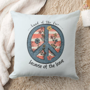 Americana Peace Symbol Kudde
