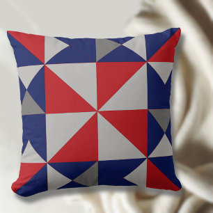 Americana Pinjul Quilt Block Dekorativ kudde