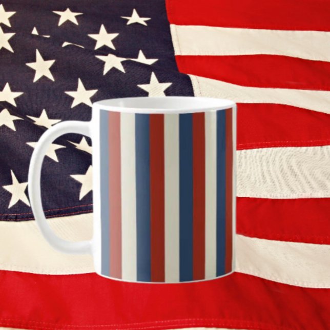 Americana-ränder – Klassisk patriotisk mugg (Skapare uppladdad)
