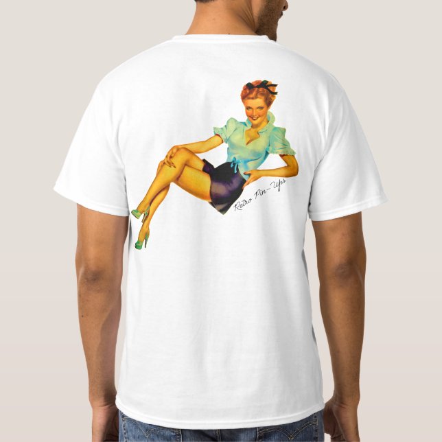 Americana Retro 1950-talets nya flicka T Shirt (Baksida)