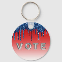 Americana Röd Blå Glitter Dropp Röst