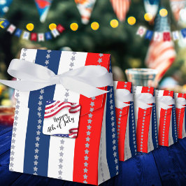 Americana Röd Vit Blå Stjärnor & Ränder Presentaskar