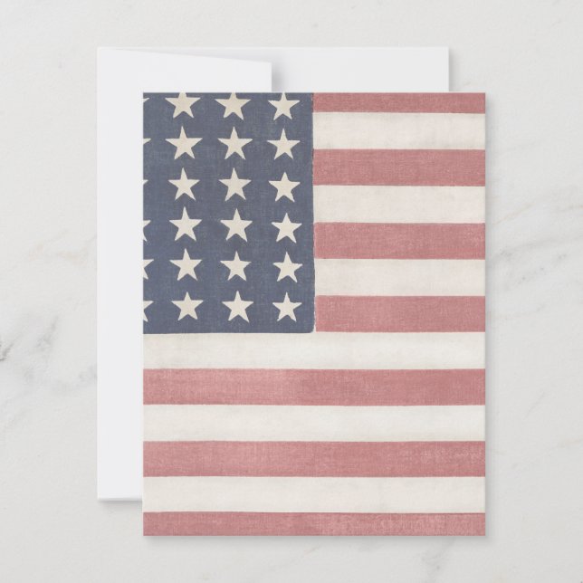 Americana Rustic American Flagga Anteckningskort (Framsida)