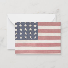Americana Rustic American Flagga Anteckningskort
