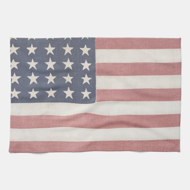 Americana Rustic American Flagga Kökshandduk (Horisontell)