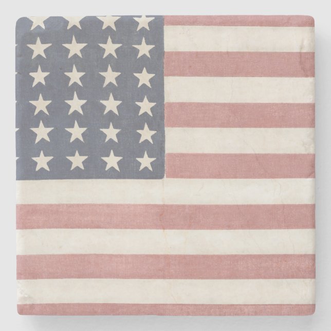 Americana Rustic American Flagga Stenunderlägg (Framsidan)