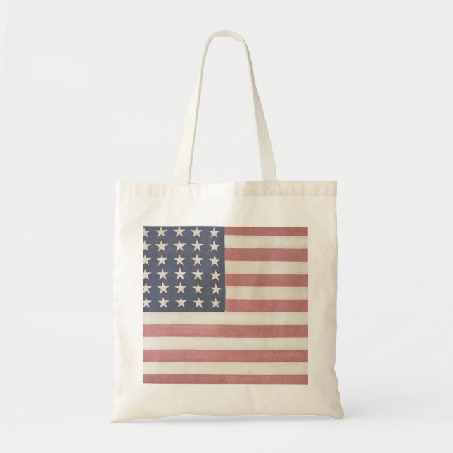Americana Rustic American Flagga Tygkasse (Framsidan)