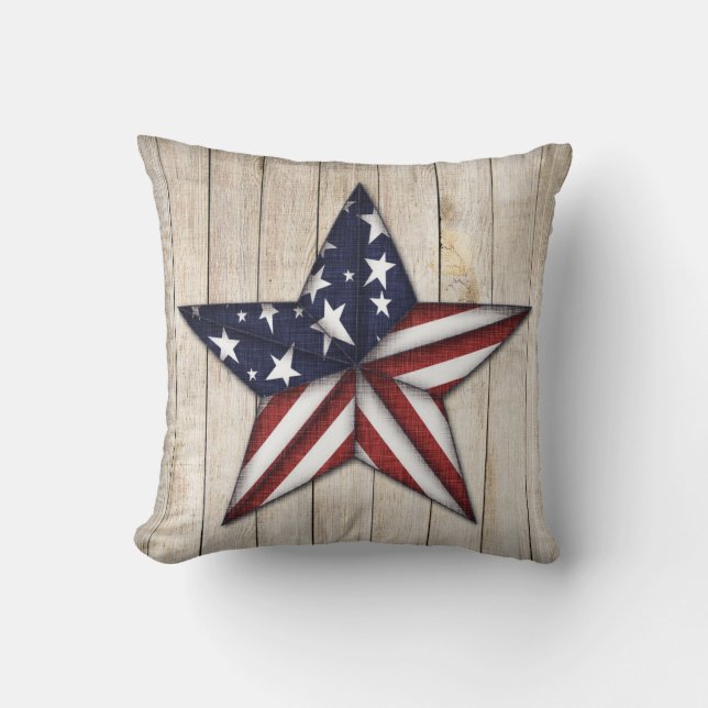 Americana Star Polyester Dekorativ kudde (Framsida)